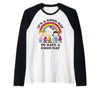Peanuts Snoopy Charlie Brown Gang Good Day Friends Retro Fun Maglia con Maniche Raglan