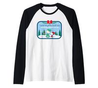 Peanuts Snoopy Charlie Brown Merry Xmas Pigiama Inverno Retro Maglia con Maniche Raglan