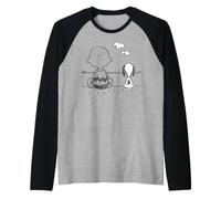 Peanuts Snoopy Charlie Brown Migliori Amici Insieme BFF Retro Maglia con Maniche Raglan