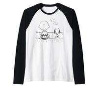 Peanuts Snoopy Charlie Brown Migliori Amici Insieme Retro BFF Maglia con Maniche Raglan
