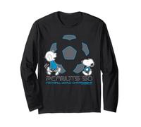 Peanuts Snoopy Charlie Football Championship Fun Retro Maglia a Manica