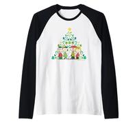 Peanuts Snoopy Charlie Lucy Sally Linus Albero di Natale Regali Maglia con Maniche Raglan