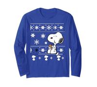 Peanuts Snoopy Christmas Christmas Classic Cookie Pattern Festive Maglia a Manica