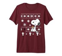 Peanuts Snoopy Christmas Christmas Classic Cookie Pattern Festive Maglietta Premium