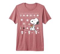 Peanuts Snoopy Christmas Cookie Pattern Classic Festive Maglietta Premium