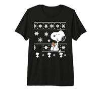 Peanuts Snoopy Christmas Cookie Pattern Festive Classic Maglietta Premium