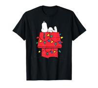 Peanuts Snoopy Christmas Lights - Casa per Cani in Stile retrò Maglietta