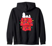 Peanuts Snoopy Christmas Lights - Casetta per Cani, Stile retrò Felpa con Cappuccio