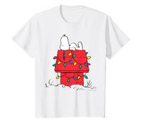 Peanuts Snoopy Christmas Lights - Casetta per Cani, Stile retrò Maglietta