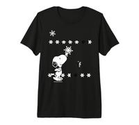 Peanuts Snoopy Christmas Stars Pattern Festive Classic Maglietta Premium