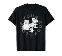 Peanuts Snoopy Corpo Positivo Invecchiamento Amore Mente Sano sé Maglietta