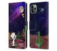 PEANUTS SNOOPY COWBOY SPAZIO CUSTODIA COVER A PORTAFOGLIO PER APPLE iPHONE