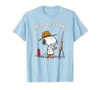 Peanuts Snoopy Creativo Genius Artista Divertimento Classico Anni '90 Retro Maglietta