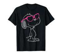 Peanuts Snoopy Cuore Sfumature Vintage Classico Fumetto Fan Retro Maglietta