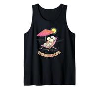 Peanuts Snoopy Good Life Spiaggia Vacanze Estate Retro Vibes Canotta