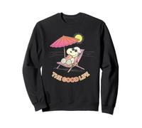 Peanuts Snoopy Good Life Spiaggia Vacanze Estate Retro Vibes Felpa