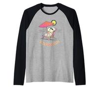 Peanuts Snoopy Good Life Spiaggia Vacanze Estate Retro Vibes Maglia con Maniche Raglan
