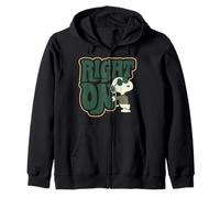 Peanuts Snoopy Groovy Anni '60 Destra sulla Pace Amore Musica Vintage Felpa con Cappuccio