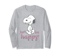 Peanuts Snoopy Happy Beagle Dog Walking Great Classic Day Maglia a Manica