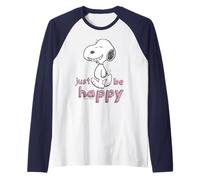 Peanuts Snoopy Happy Beagle Dog Walking Great Classic Day Maglia con Maniche Raglan