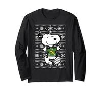Peanuts Snoopy Happy Holiday T-shirt a maniche lunghe Maglia a Manica
