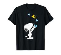 Peanuts - Snoopy Il Mio Cuore è con Te Blu Maglietta