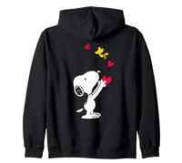Peanuts - Snoopy Il Mio Cuore è con Te Rosso Felpa con Cappuccio