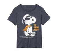 Peanuts Snoopy Il Supereroe audace retrò Cartone Animato Anni '80 '90 Maglietta, Donna Plus-Size, Pervinca, 4X