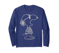 Peanuts Snoopy Joe Cool 1990 Urban Stencil Street Graffiti Maglia a Manica