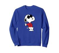 Peanuts - Snoopy Joe Cool Felpa, Unisex per Adulti, Blu Reale, S