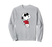 Peanuts - Snoopy Joe Cool Felpa, Unisex per Adulti, Grigio Melange, S