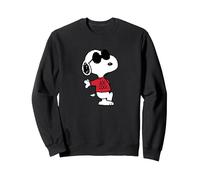 Peanuts - Snoopy Joe Cool Felpa, Unisex per Adulti, Nero, XL