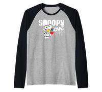 Peanuts Snoopy Love Woodstock Graffiti Retro Anni '90 Street Art Maglia con Maniche Raglan