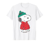 Peanuts Snoopy Merry Xmas Beagle Inverno Retro Vibes Classico Maglietta
