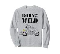 Peanuts Snoopy Sketch Born Wild Motociclista Classico Felpa