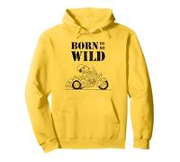 Peanuts Snoopy Sketch Born Wild Motociclista Classico Felpa con Cappuccio