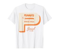 Peanuts Snoopy Social Club Logo Best Friends Classico BFF 50s Maglietta