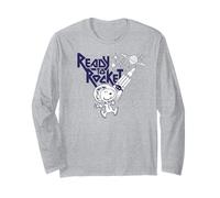 Peanuts Snoopy Space Man Rocket Ship Esplora Pianeti Classici Maglia a Manica