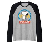 Peanuts Snoopy Speed Beagle Racing Vince Il Team Fun Classic Maglia con Maniche Raglan