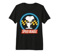 Peanuts Snoopy Speed Beagle Racing Vince Il Team Fun Classic Maglietta Premium