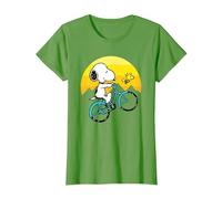 Peanuts - Snoopy Sping Bici Maglietta, Donna, Erba, S