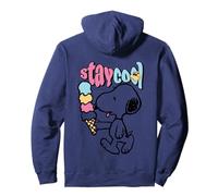 Peanuts Snoopy Stay Cool Ice Cream Lazy Summer Classic Days Felpa con Cappuccio