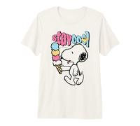 Peanuts Snoopy Stay Cool Ice Cream Lazy Summer Classic Days Maglietta Premium