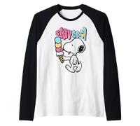 Peanuts Snoopy Stay Cool Ice Cream Lazy Summer Days Classic Maglia con Maniche Raglan