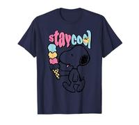 Peanuts Snoopy Stay Cool Ice Cream Lazy Summer Days Classic Maglietta
