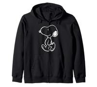 Peanuts Snoopy - Stencil con Gradiente di Street Art, Posa Divertente Classica Felpa con Cappuccio