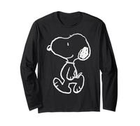 Peanuts Snoopy - Stencil con Gradiente di Street Art, Posa Divertente Classica Maglia a Manica