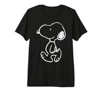 Peanuts Snoopy - Stencil con Gradiente di Street Art, Posa Divertente Classica Maglietta Premium
