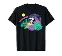 Peanuts Snoopy Summer Surf Hawaii Holiday Longboard Retro Maglietta
