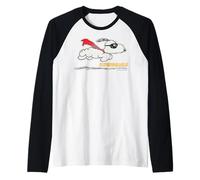 Peanuts Snoopy - Super Beagle in Maschera con Cappuccio, Eroe Classico Maglia con Maniche Raglan